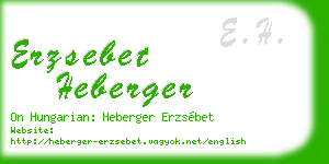 erzsebet heberger business card